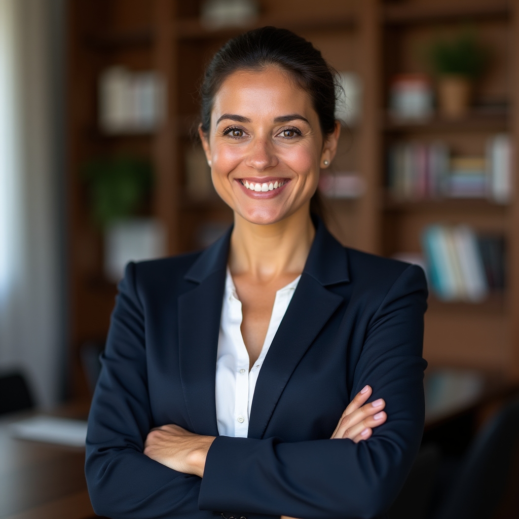 Foundation director, woman in professional attire